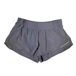 Size 8 Lululemon Hotty Hot shorts- Grey Rhino, 2.5 inseam, low rise. Like-new.